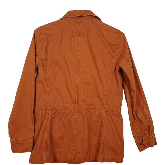 Madewell Womens Utility Jacket XS Burnt Orange Full Zip Lightweight Pockets - Picture 2 of 15